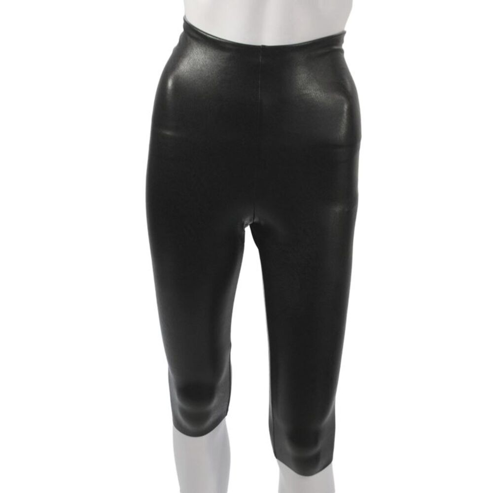 Commando Womens Capri Leggings Black Solid 55% Polyurethane Size S